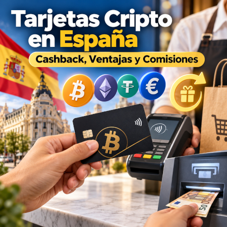 Mejores Tarjetas Cripto en España 2026: Cashback, Comisiones y Ventajas